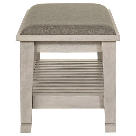 Franco Brown and Antique White Bench from Coaster - Luna Furniture