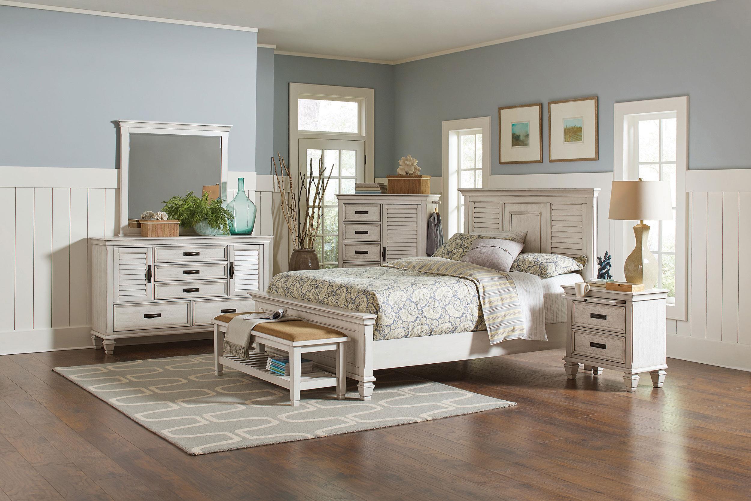 Coaster Franco 5-drawer Door Chest Antique White - Luna Furniture