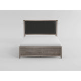 Woodrow Brownish Gray Upholstered Twin Panel Bed from Homelegance - Luna Furniture