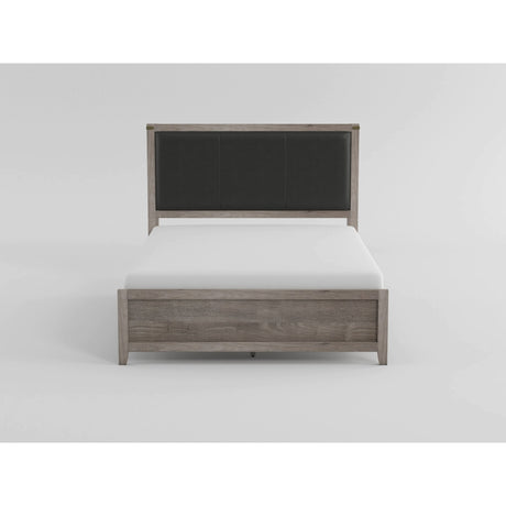 Woodrow Brownish Gray Upholstered Twin Panel Bed from Homelegance - Luna Furniture