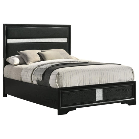 Miranda Black 55-inch Upholstered Full Panel Bed from Coaster - Luna Furniture