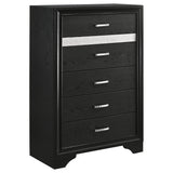 Miranda Black and White 5-piece Eastern King Bedroom Set from Coaster - Luna Furniture
