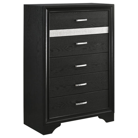 Miranda Black and White 5-piece Eastern King Bedroom Set from Coaster - Luna Furniture