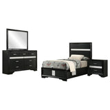 Miranda Black 4-Piece Twin Bedroom Set from Coaster - Luna Furniture