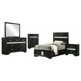 Miranda Black 5-Piece Twin Bedroom Set from Coaster - Luna Furniture