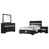 Miranda Black 4-Piece Full Storage Bedroom Set from Coaster - Luna Furniture