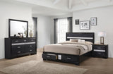 Miranda Black 4-Piece Eastern King Platform Storage Bedroom Set from Coaster - Luna Furniture