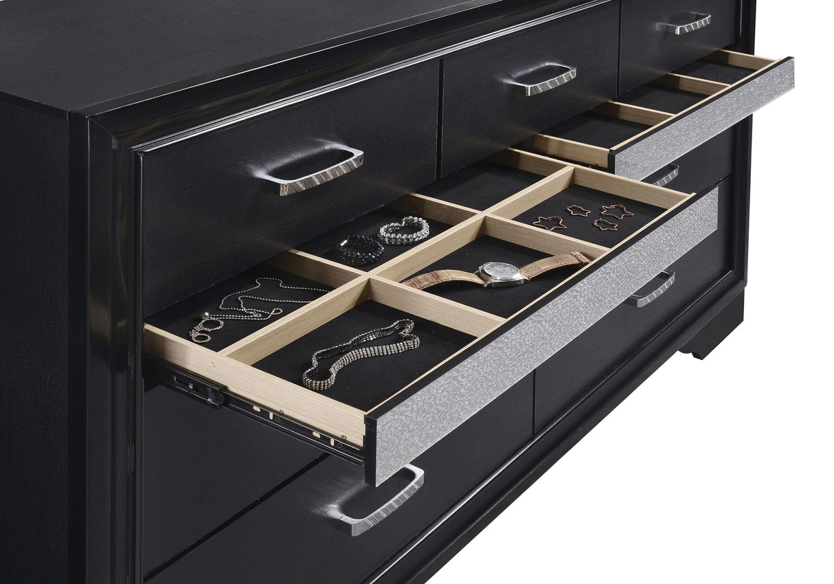 Miranda Black 4-Piece California King Platform Storage Bedroom Set from Coaster - Luna Furniture