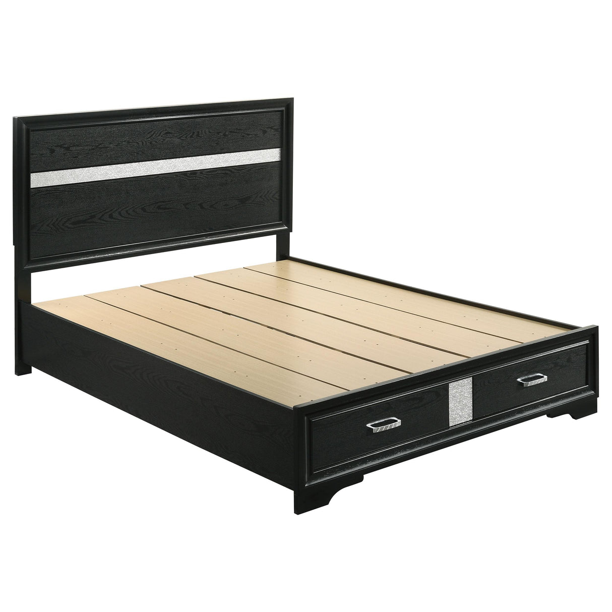 Miranda Black 5-Piece Queen Platform Storage Bedroom Set from Coaster - Luna Furniture