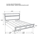 Miranda Black 5-Piece Queen Platform Storage Bedroom Set from Coaster - Luna Furniture