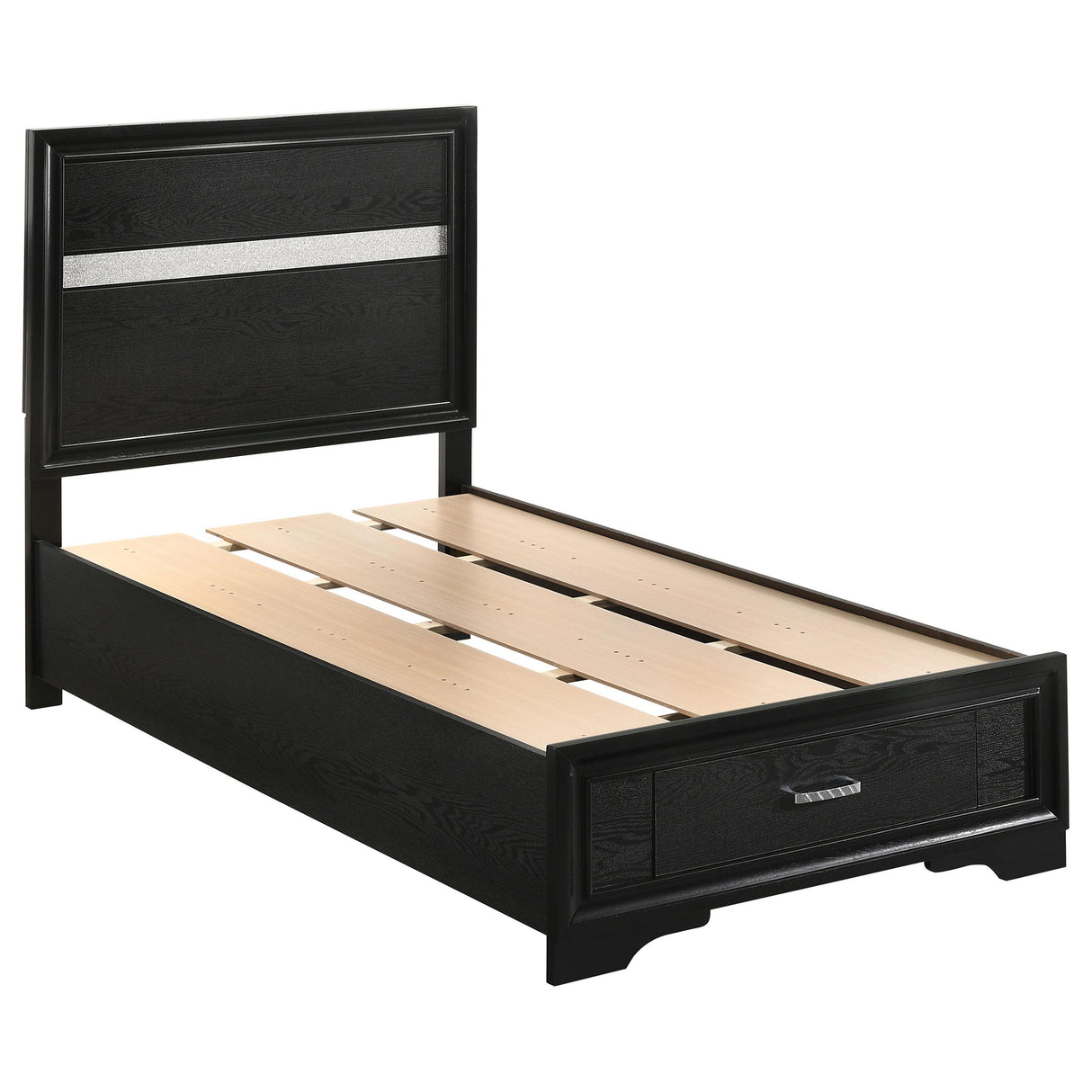 Miranda Black 4-Piece Twin Storage Bedroom Set from Coaster - Luna Furniture