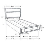 Miranda Black 4-Piece Twin Storage Bedroom Set from Coaster - Luna Furniture