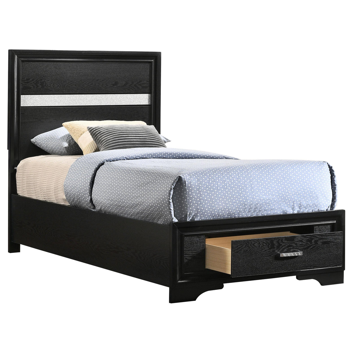 Miranda Black Twin Storage Bed from Coaster - Luna Furniture