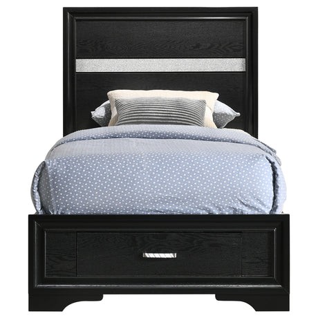 Miranda Black Twin Storage Bed from Coaster - Luna Furniture