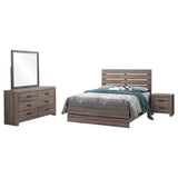 Brantford Barrel Oak 4-Piece Queen Panel Bedroom Set from Coaster - Luna Furniture