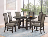 Jeffries Brown Round Dining Table with Lazy Susan from Crown Mark - Luna Furniture