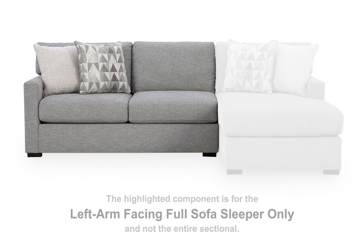 UrbanCrest Pewter Left-Arm Facing Full Sofa Sleeper from Ashley - Luna Furniture