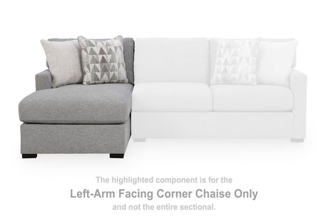 UrbanCrest Pewter Left-Arm Facing Corner Chaise from Ashley - Luna Furniture