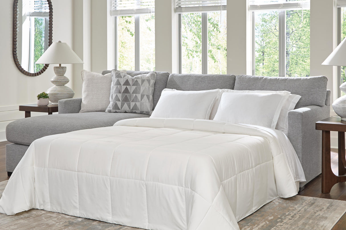 UrbanCrest Pewter 2-Piece Sleeper Sectional with Chaise from Ashley - Luna Furniture