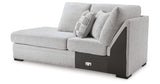 Gabyleigh Nickel Left-Arm Facing Corner Chaise from Ashley Furniture - Luna Furniture