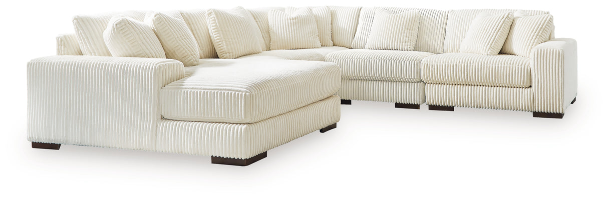 Lindyn Ivory 5-Piece LAF Chaise Sectional from Ashley - Luna Furniture