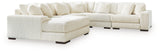 Lindyn Ivory 5-Piece LAF Chaise Sectional from Ashley - Luna Furniture