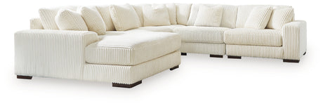Lindyn Ivory 5-Piece LAF Chaise Sectional from Ashley - Luna Furniture