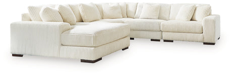 Lindyn Ivory 5-Piece Sectional with Ottoman from Ashley Furniture - Luna Furniture