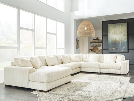 Lindyn Ivory 6-Piece LAF Chaise Sectional from Ashley - Luna Furniture