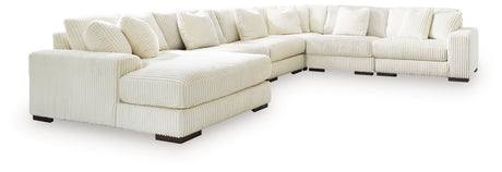 Lindyn Ivory 6-Piece Sectional with Ottoman from Ashley Furniture - Luna Furniture