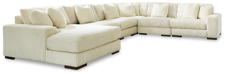 Lindyn Ivory 6-Piece LAF Chaise Sectional from Ashley - Luna Furniture