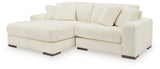 Lindyn Ivory 2-Piece LAF Chaise Sectional from Ashley - Luna Furniture