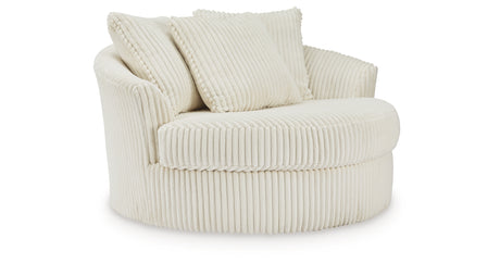 Lindyn Ivory Oversized Swivel Accent Chair from Ashley - Luna Furniture
