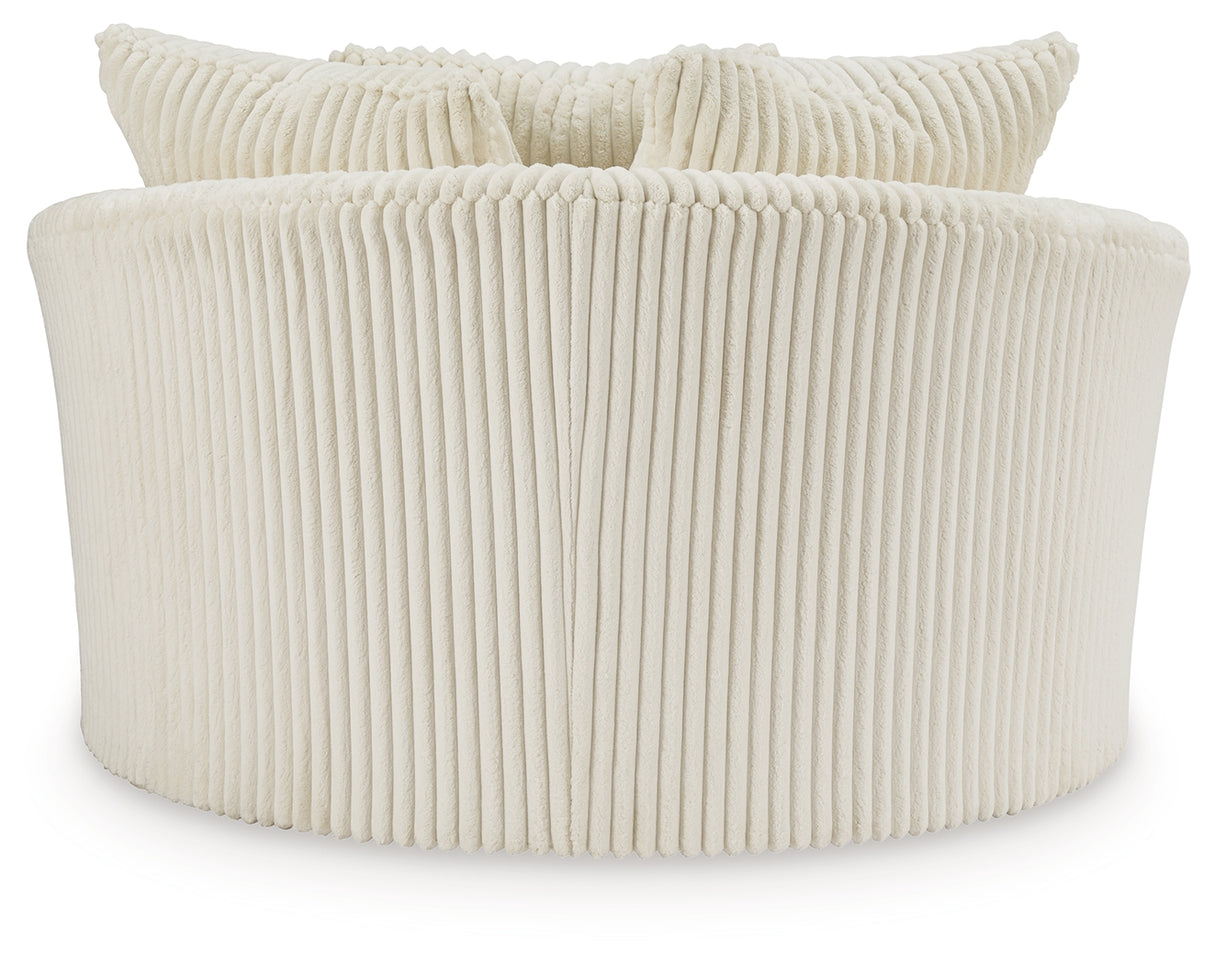 Lindyn Ivory Oversized Swivel Accent Chair from Ashley Furniture - Luna Furniture