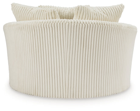 Lindyn Ivory Oversized Swivel Accent Chair from Ashley - Luna Furniture
