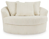 Lindyn Ivory Oversized Swivel Accent Chair from Ashley Furniture - Luna Furniture