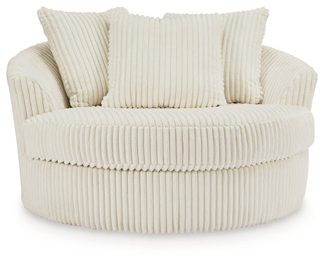 Lindyn Ivory Oversized Swivel Accent Chair from Ashley - Luna Furniture
