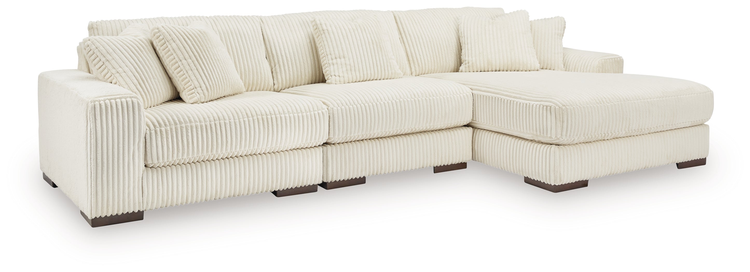 Ashley Lindyn Ivory 3-Piece RAF Chaise Sectional – Luna Furniture