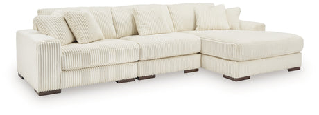 Lindyn Ivory 3-Piece Sectional with Ottoman from Ashley Furniture - Luna Furniture