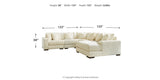 Lindyn Ivory 5-Piece Sectional with Ottoman from Ashley Furniture - Luna Furniture