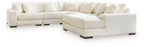 Lindyn Ivory 5-Piece Sectional with Ottoman from Ashley Furniture - Luna Furniture