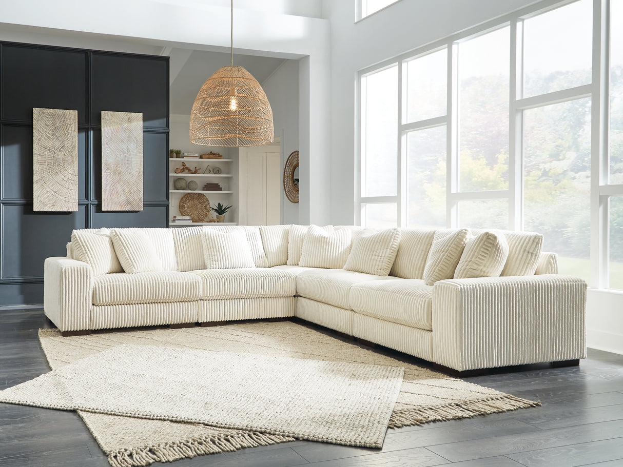 Lindyn Ivory 5-Piece Sectional from Ashley - Luna Furniture