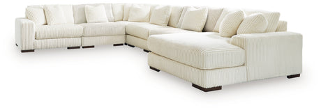 Lindyn Ivory 6-Piece Sectional with Chaise and Ottoman from Ashley Furniture - Luna Furniture