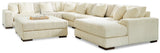 Lindyn Ivory 6-Piece Sectional with Chaise and Ottoman from Ashley Furniture - Luna Furniture