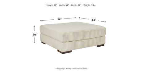 Lindyn Ivory 4-Piece Sectional with Ottoman from Ashley Furniture - Luna Furniture
