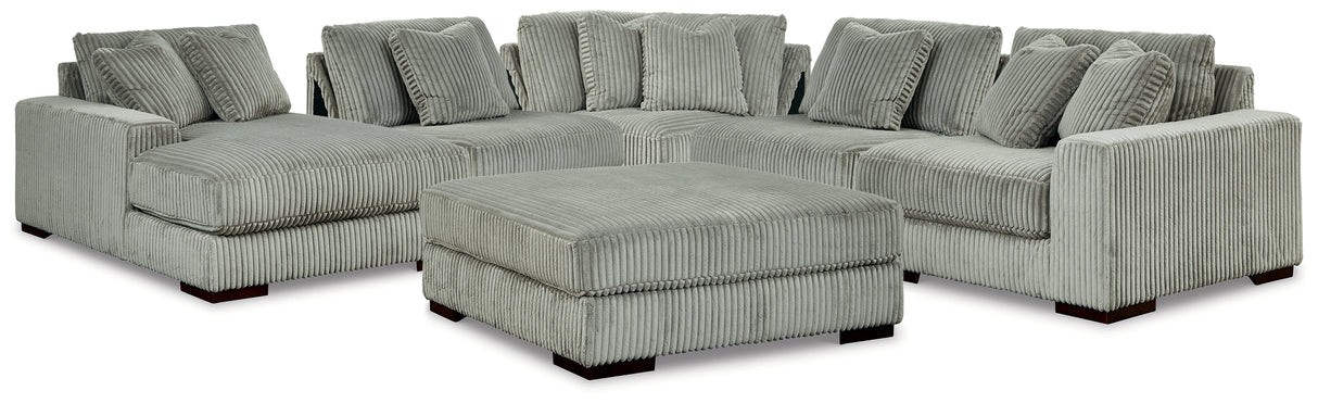 Lindyn Fog 5-Piece Sectional with Ottoman from Ashley - Luna Furniture