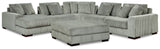 Lindyn Fog 5-Piece Sectional with Ottoman from Ashley - Luna Furniture