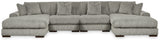 Lindyn Fog 4-Piece Sectional with Double Chaise from Ashley - Luna Furniture