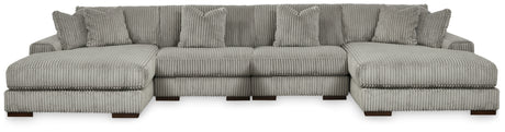 Lindyn Fog 4-Piece Sectional with Double Chaise from Ashley - Luna Furniture