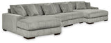 Lindyn Fog 4-Piece Sectional with Double Chaise from Ashley - Luna Furniture